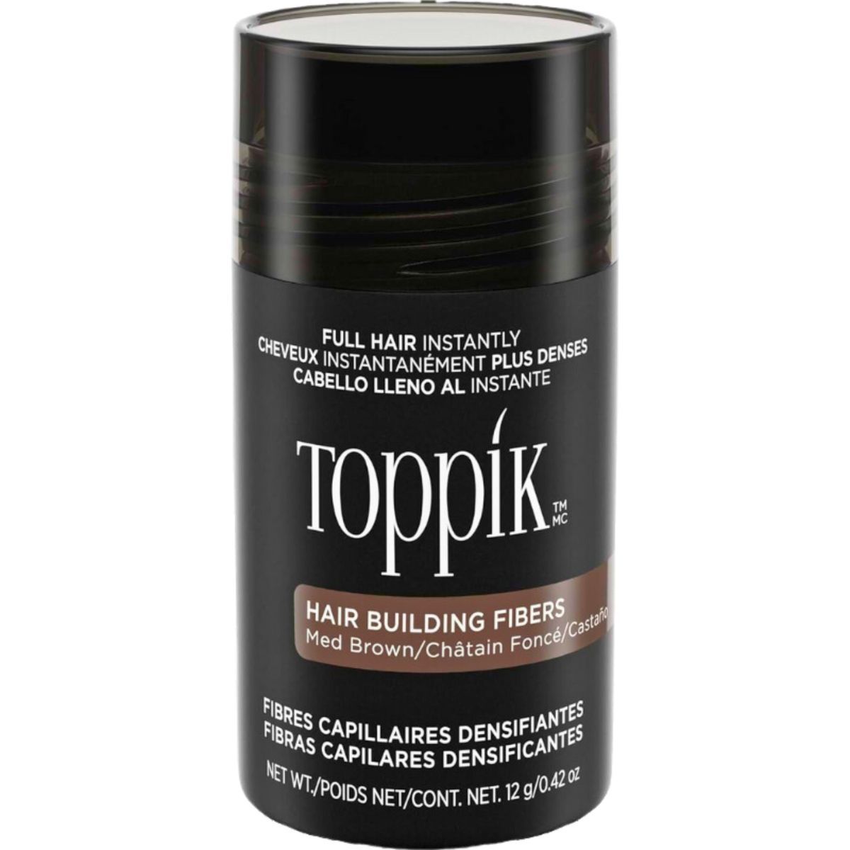 Toppik סיבי שיער טופיק צבע חום בינוני 12 גרם Toppik סיבי שיער טופיק צבע חום בינוני 12 גרם