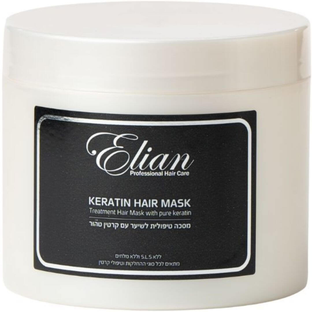 מסכה טיפולית לשיער עם קרטין טהור אליאן 500 מ"ל מסכה טיפולית לשיער עם קרטין טהור אליאן 500 מ"ל