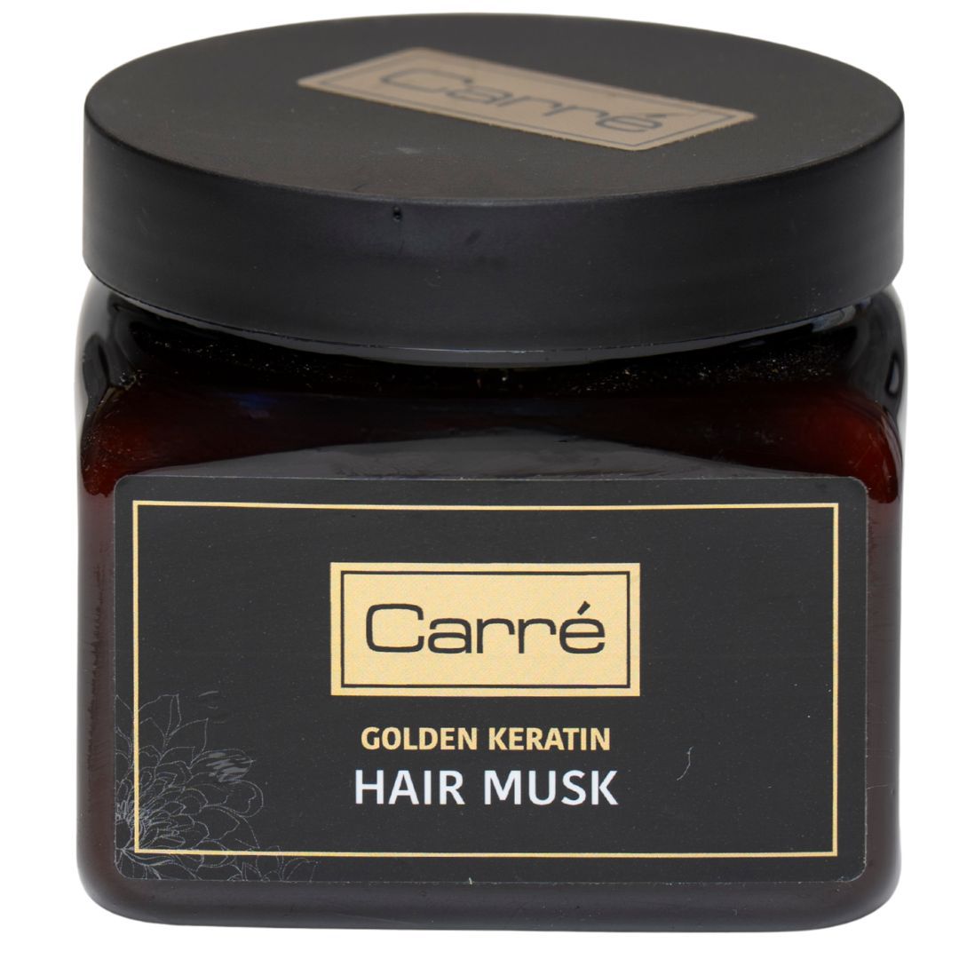 מסכה לשיער GOLDEN KERATIN לשיער יבש ופגום CARRE קר מסכה לשיער GOLDEN KERATIN לשיער יבש ופגום CARRE קר