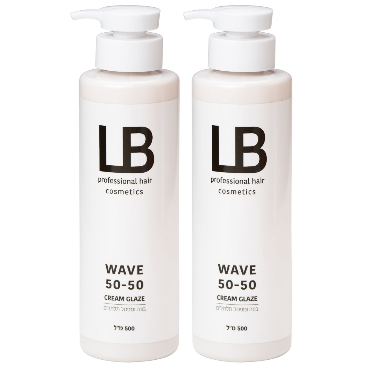 זוג קרם גלייז WAVE 50-50 בונה ומפסל תלתלים LB אל בי 500 מ"ל זוג קרם גלייז WAVE 50-50 בונה ומפסל תלתלים LB אל בי 500 מ"ל